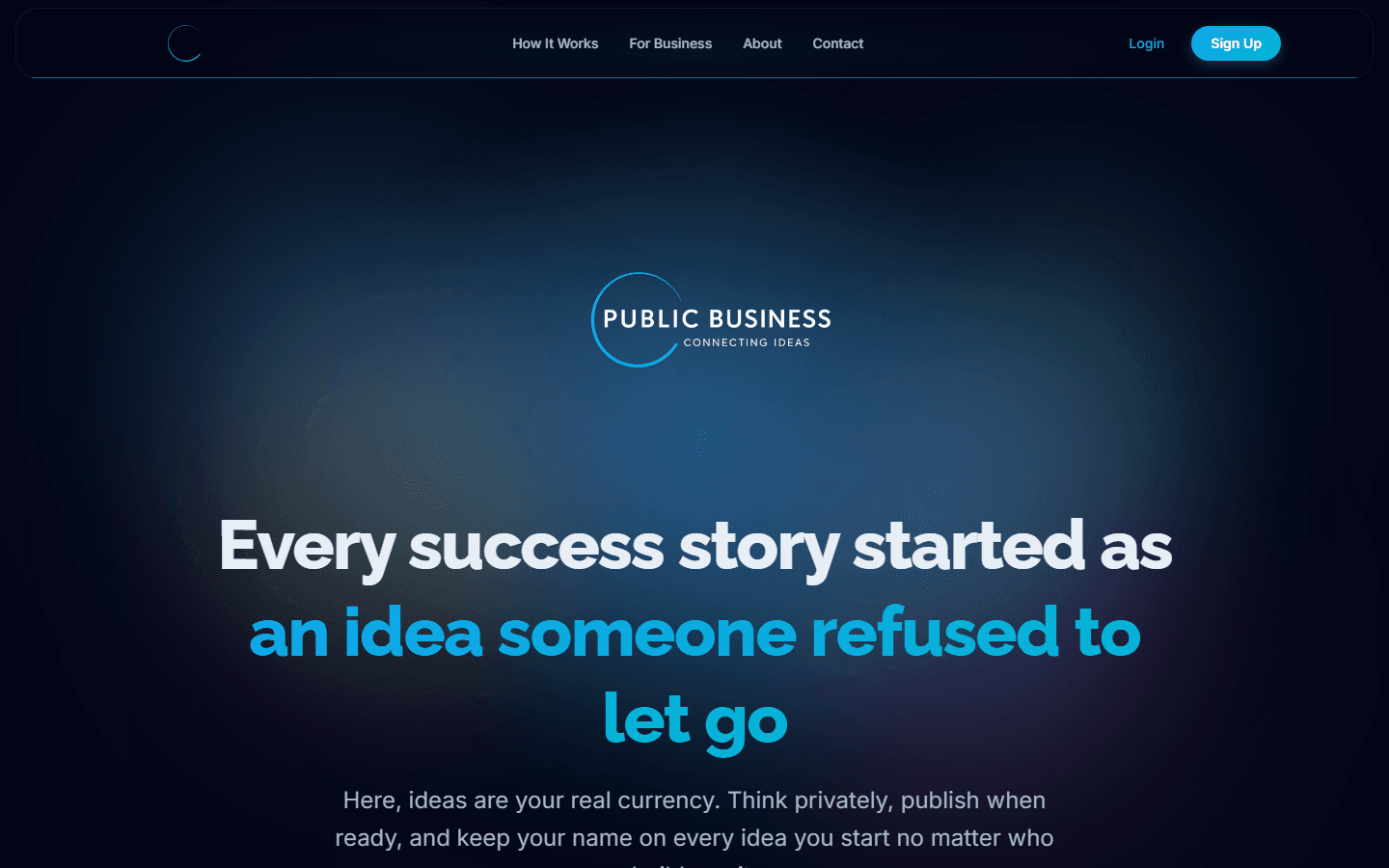 Public Business website preview